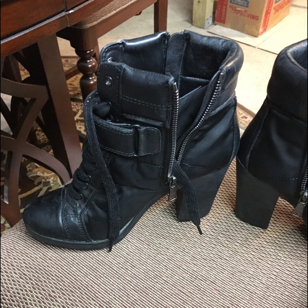 Prada size 39 black soft short boot. 4. “ heel
